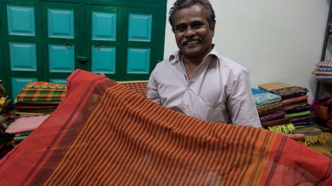 sarees de algodón de la villa