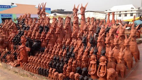 Terracotta artefacts in Panchmura